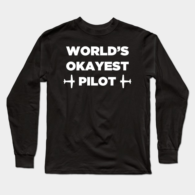 Funny Airplane Pilot Design Long Sleeve T-Shirt by MeatMan